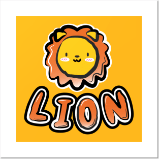 cute lion Posters and Art